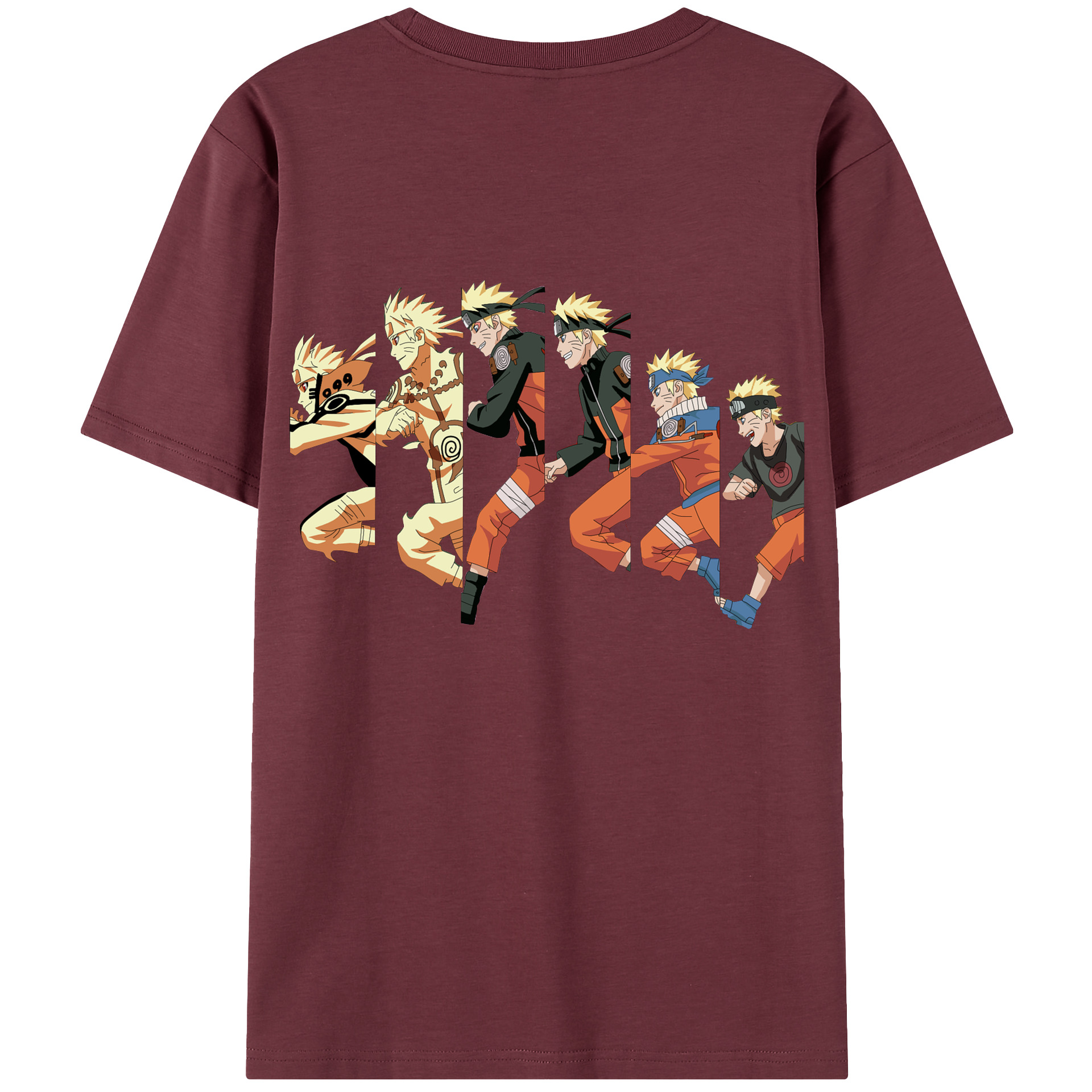 （画像用） NARUTO -ナルト- うずまき ナルト Uzumaki Naruto 綿100％半袖Tシャツ（背面プリント）